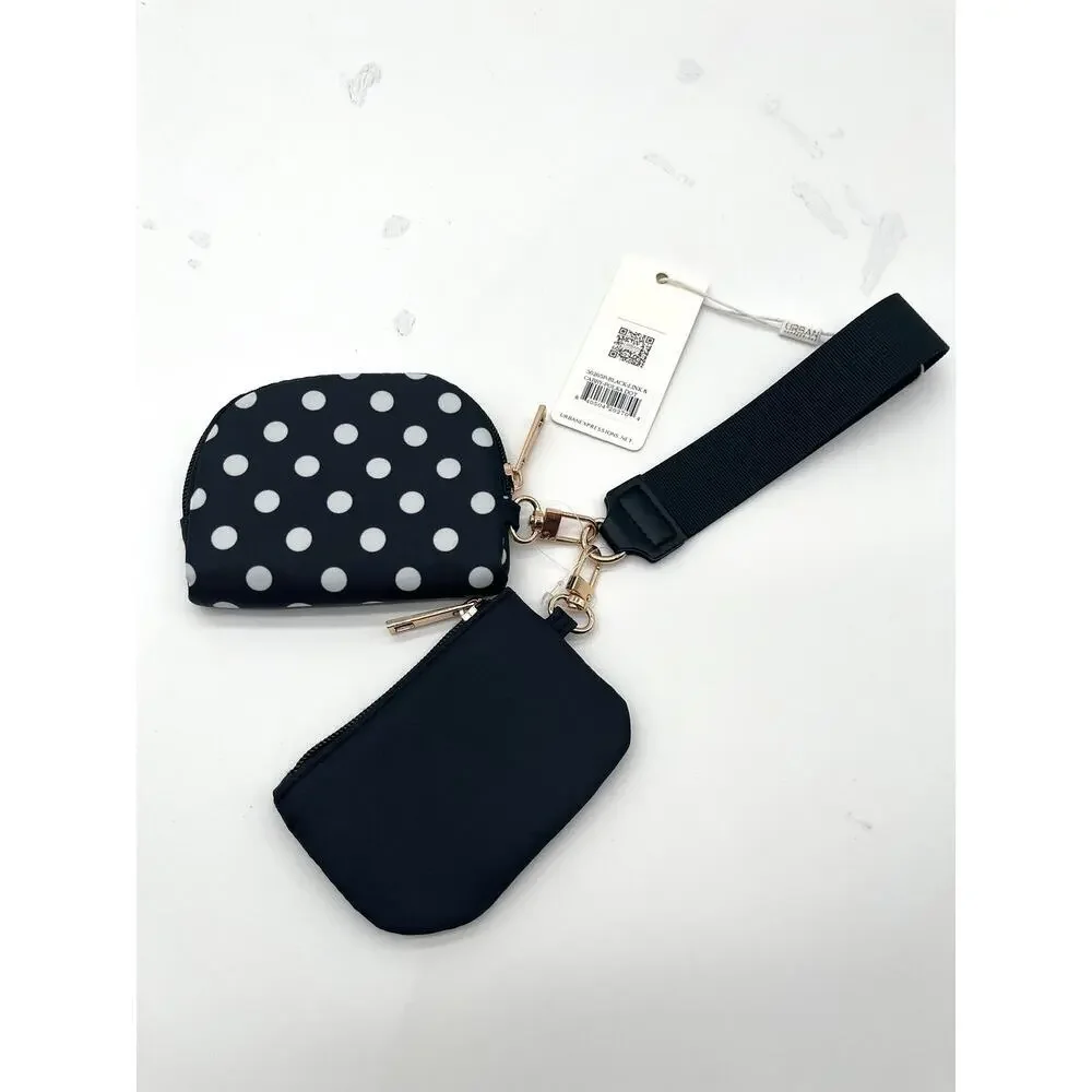 URBAN EXPRESSIONS NWT 2 Piece, Link & Carry, Polka Dot Wristlet